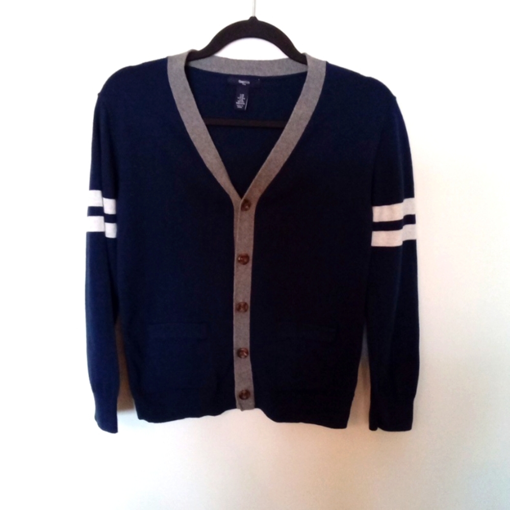 GAP Kids Cotton Collegiate Button Up Cardigan